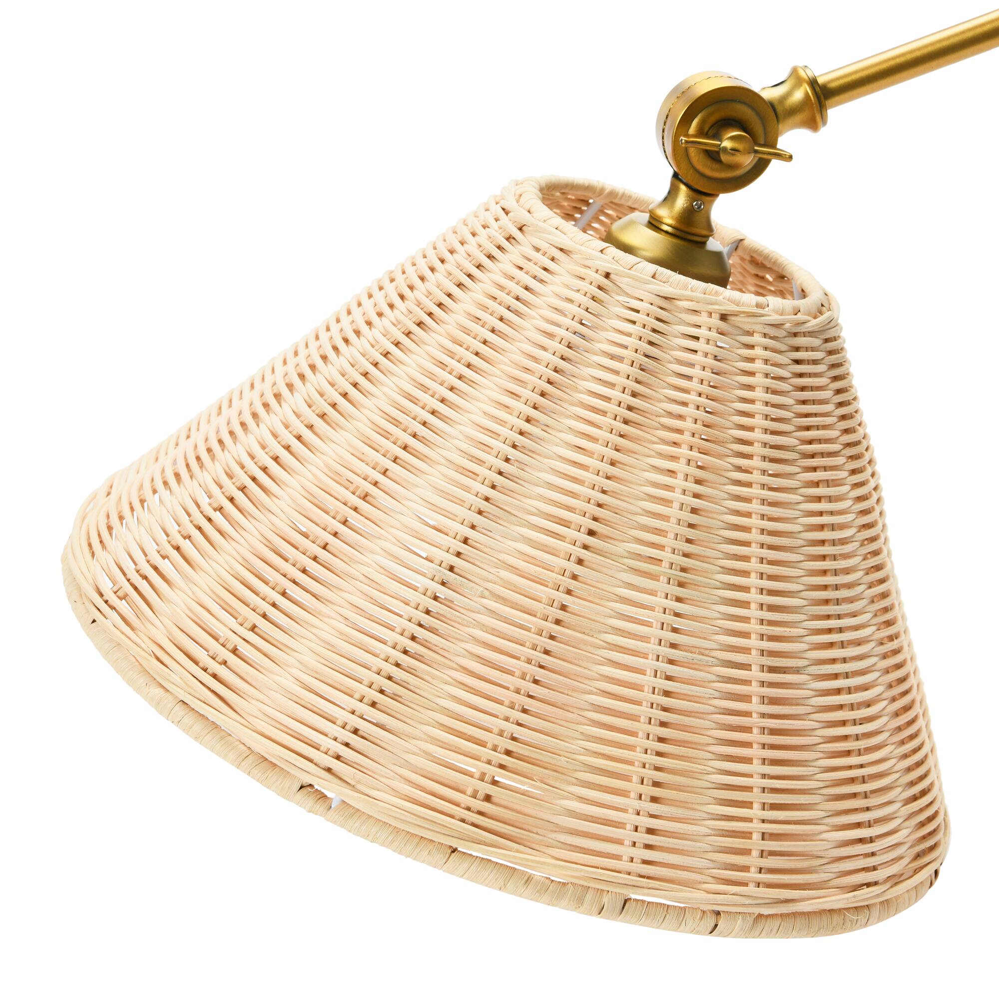 Hello Honey® 29" Antique Metal Brass Finish Coastal Adjustable Wall Sconce